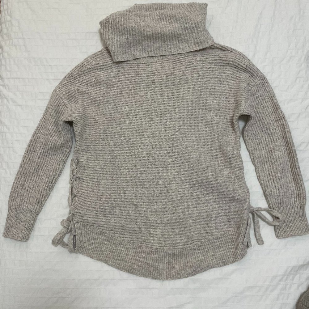 Ruby Moon Cowlneck Sweater with Tie Detail